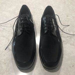 Moreschi Italian Blk Patent Leather Derby Shoes